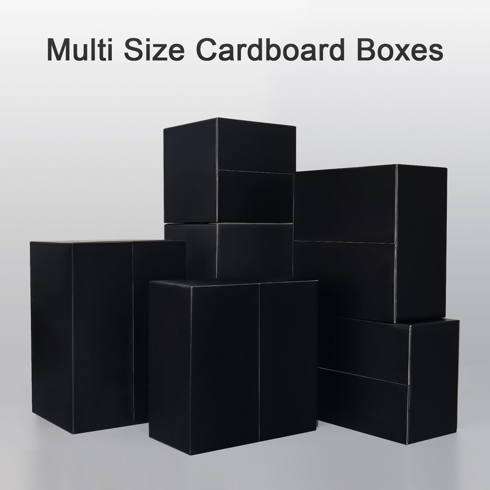 Shipping Boxes Medium 9x6x4 Inches, 30 Pack Mailer Packaging Boxes Bulk, Blac...