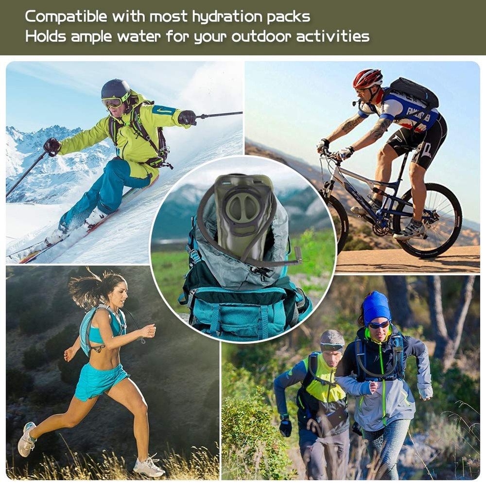 2L Hydration Bladder, Water Bladder for Hiking Backpack 2 Liter Water Storage...