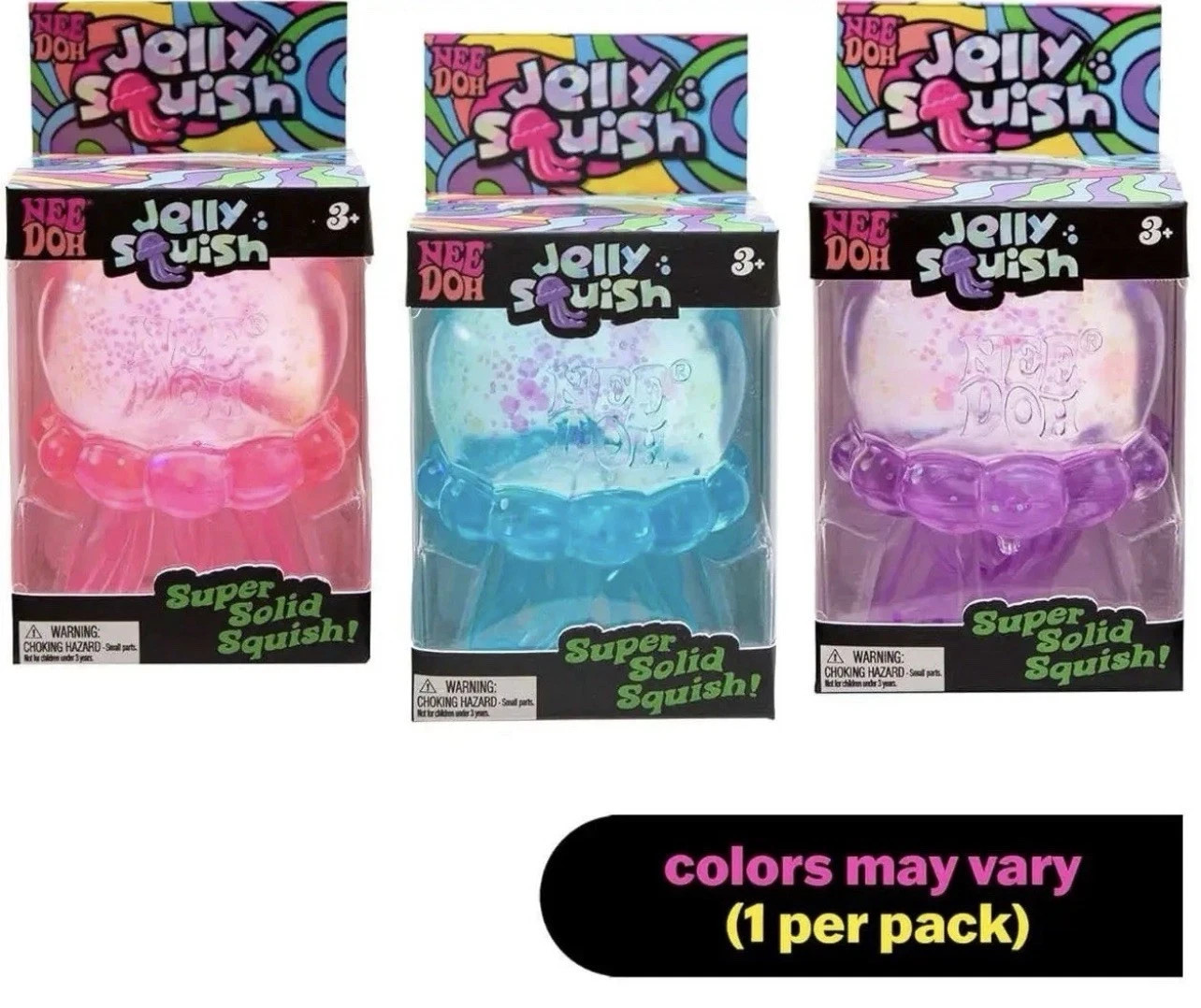 Nee Doh Jellyfish Jelly Squish Stress Toy Fidget Squeeze 1PC RANDOM