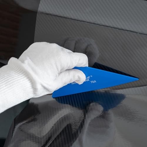5-Pack Car Tint Tools Triangle Squeegee, 70A Hardness Blue Contour Corner