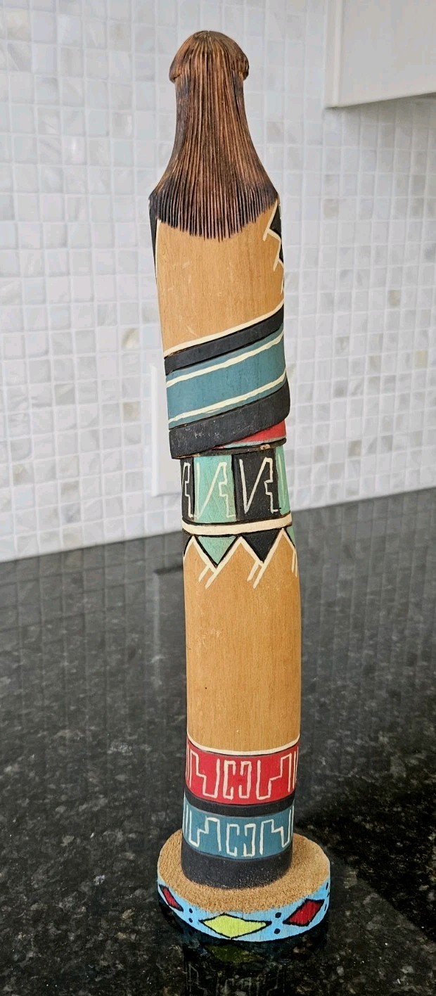 Native American Hopi Longhair Shalako Kachina By S.J. 13.75"