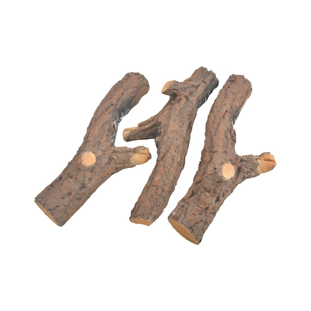 Skyflame 3 pcs Ceramic Gas Fireplace Logs, Decoration Artificial for All Type...