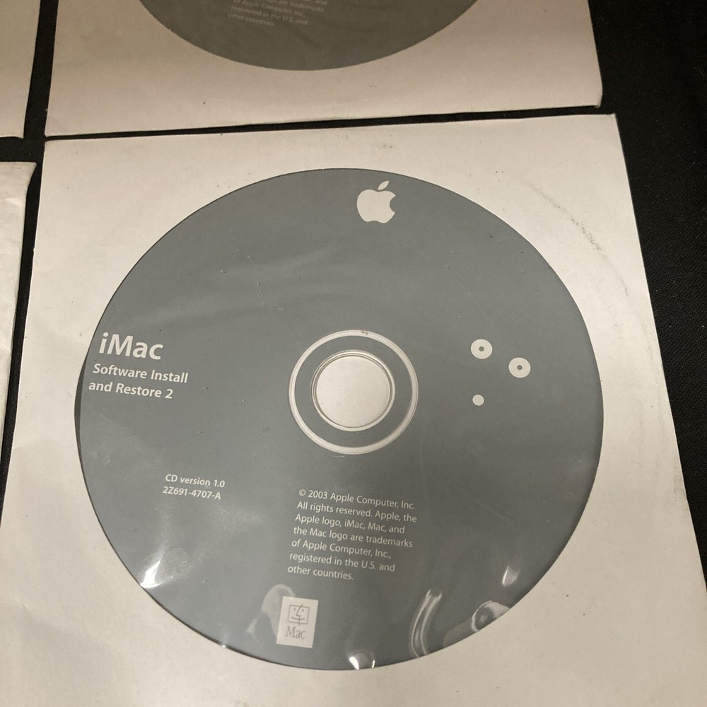 iMac 2003 System Restore Disks 4