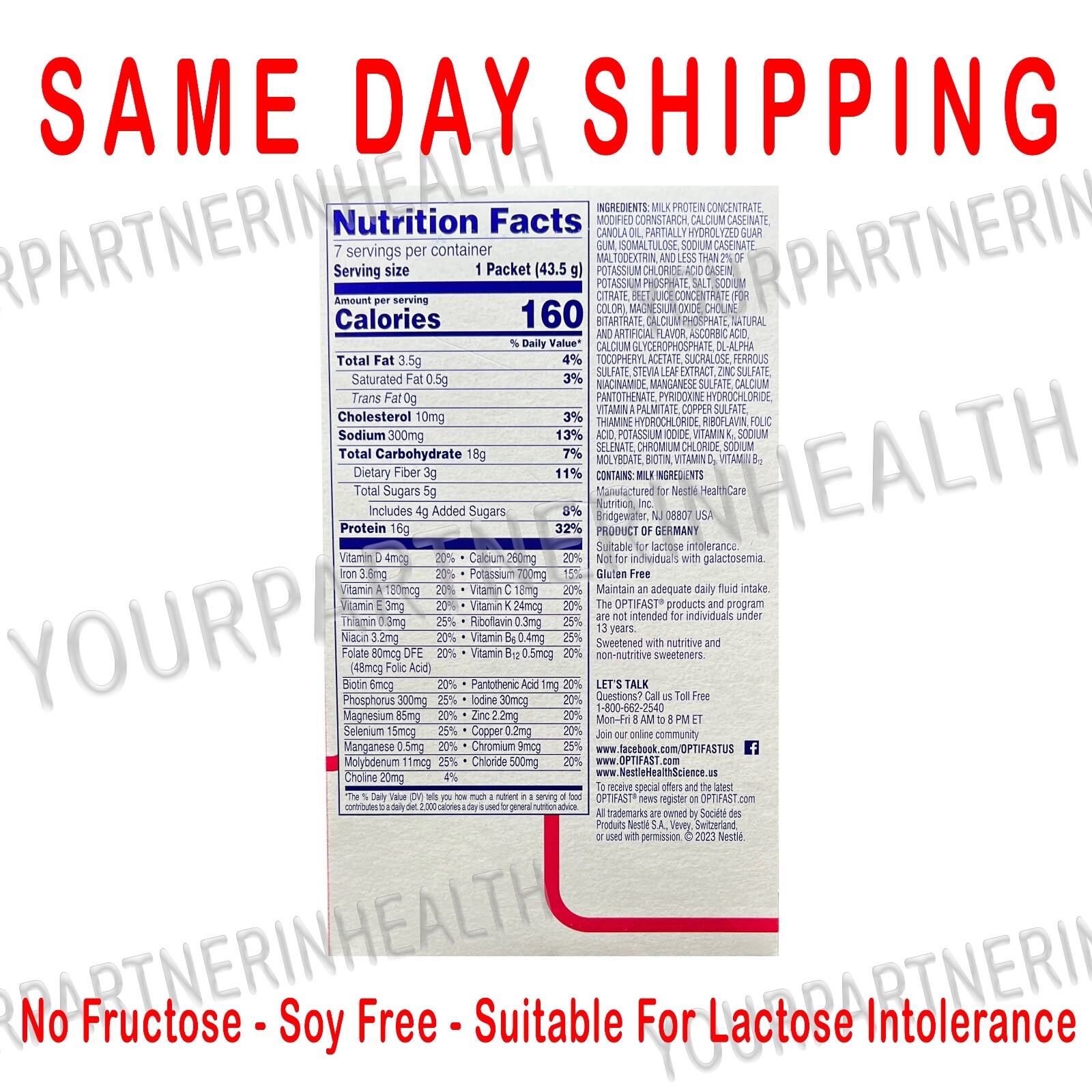 OPTIFAST POWDER SHAKES | VANILLA | 70 SERVINGS | MIX | NEW FORMULA