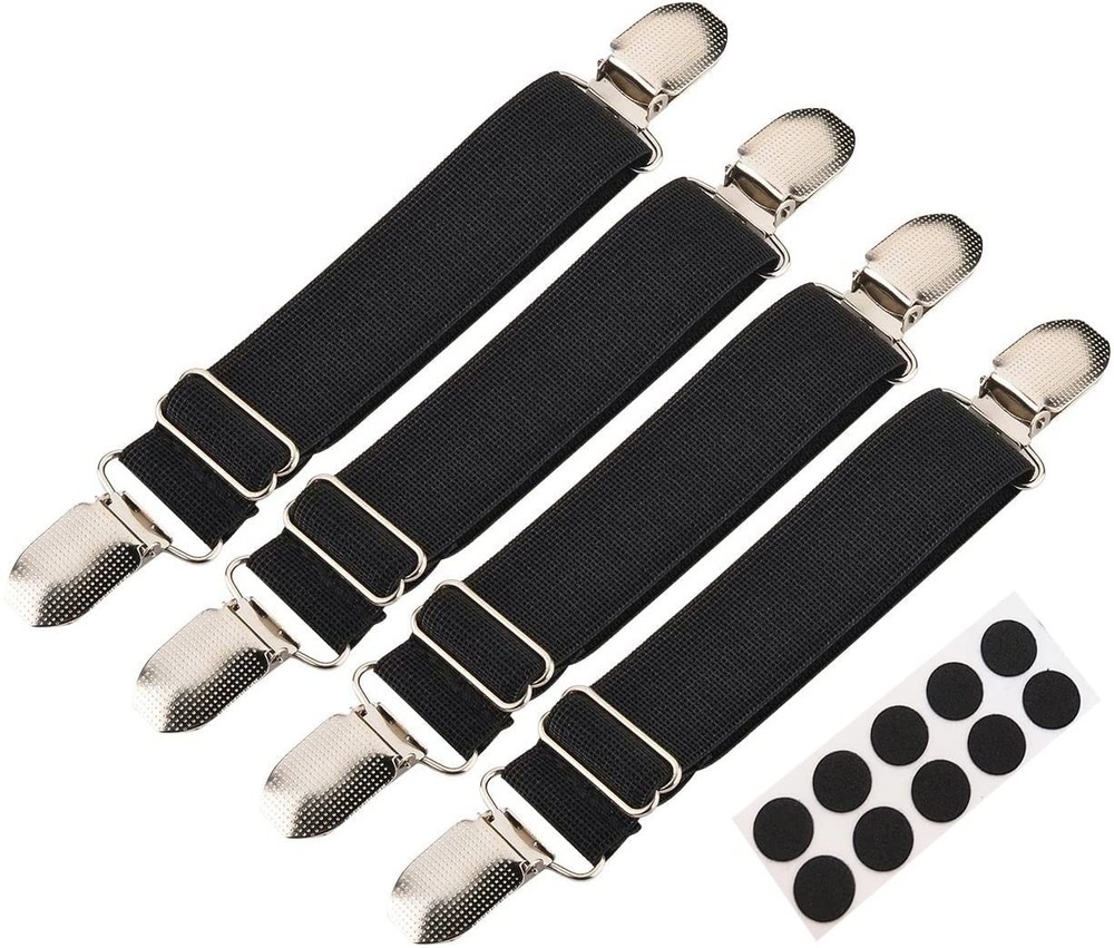 Springen Adjustable Elastic Boot Clips, 4 Pieces Straps One Size, Color