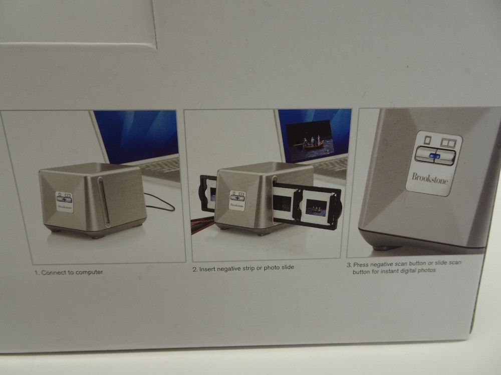 Brookstone iConvert Instant Slide & Negative Scanner New