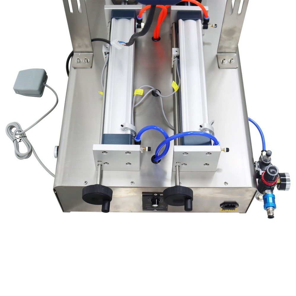 Paste Liquid Filling Machine w/Horizontal Mixing Hopper 2 Nozzle 100-1000ml 110V