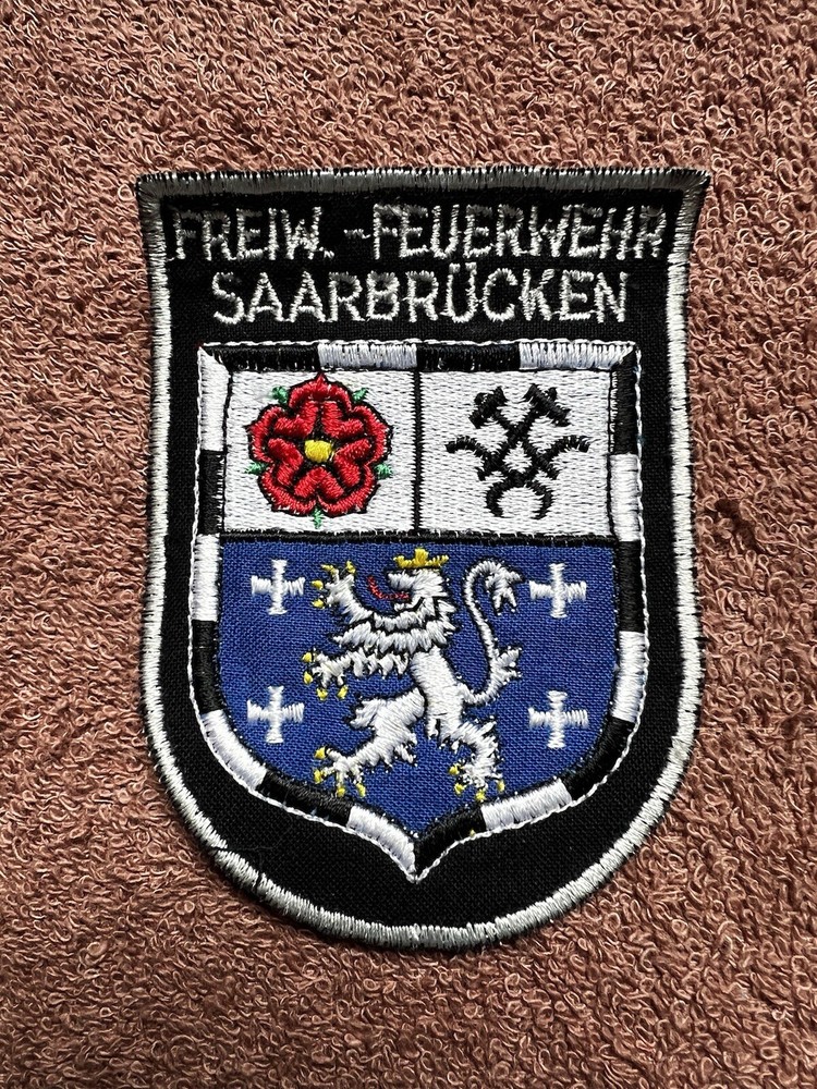 SAARBRUCKEN, Germany, Firefighter Uniform Patch, Authentic Collectible