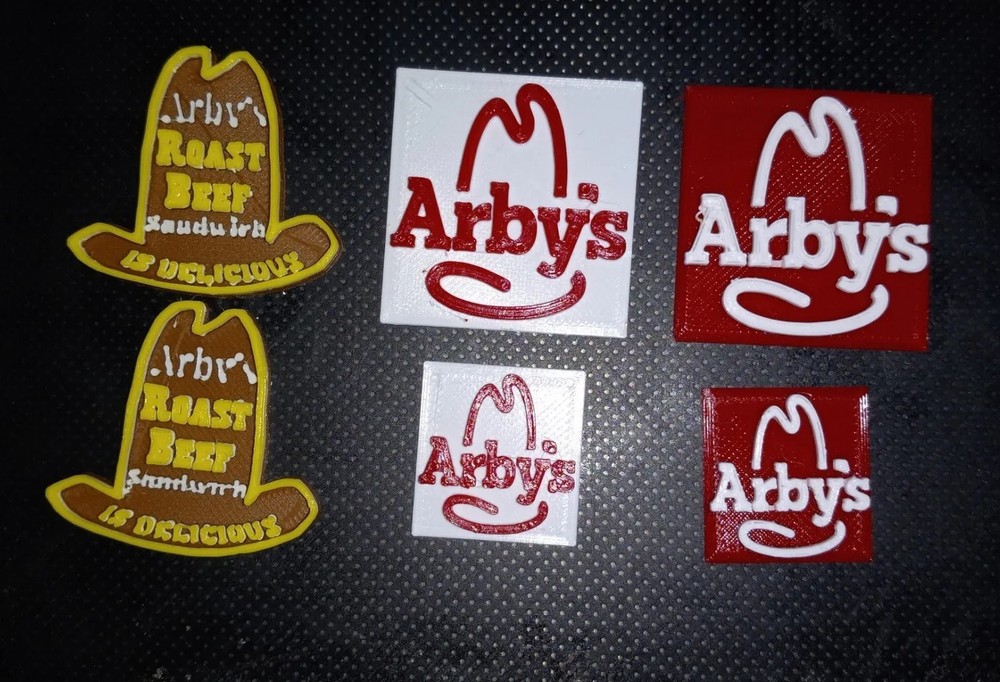 HO scale 1:87 Arby's Store Signs Set 3D Signs