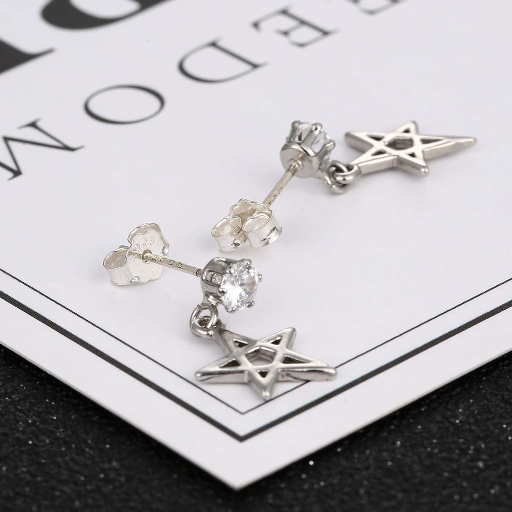 S925 Sterling Silver Earring Backs Replacements for Studs, 12Pcs/6Pairs Pierc...