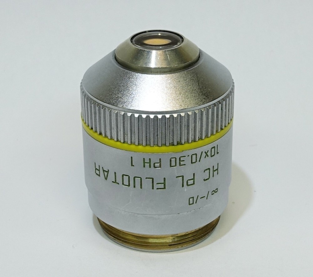 Leica HC PL Fluotar 10X/0.30 PH1 ∞/-/D Microscope Objective, PN 506507