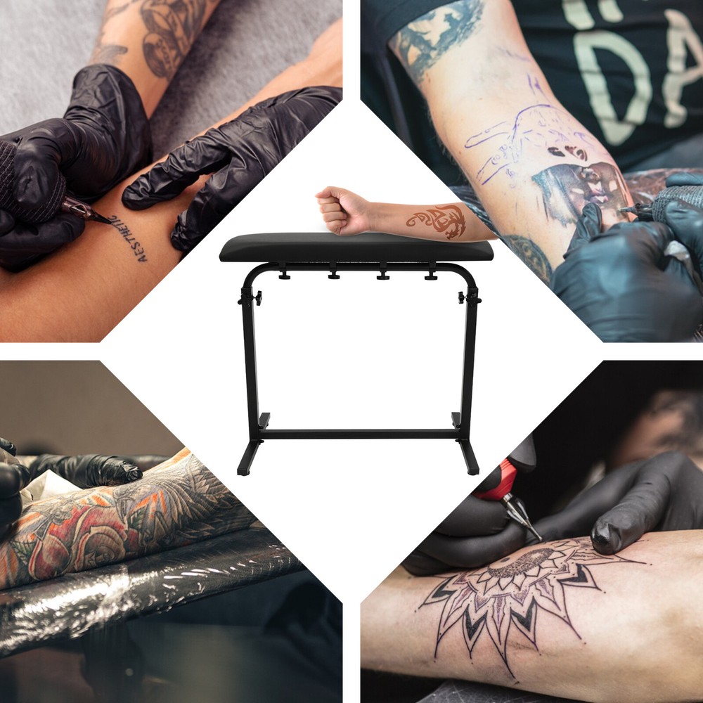 Tattoo Arm Leg Rest Bracket Super Big w/ Adjustable Stand Pad Sponge Portable