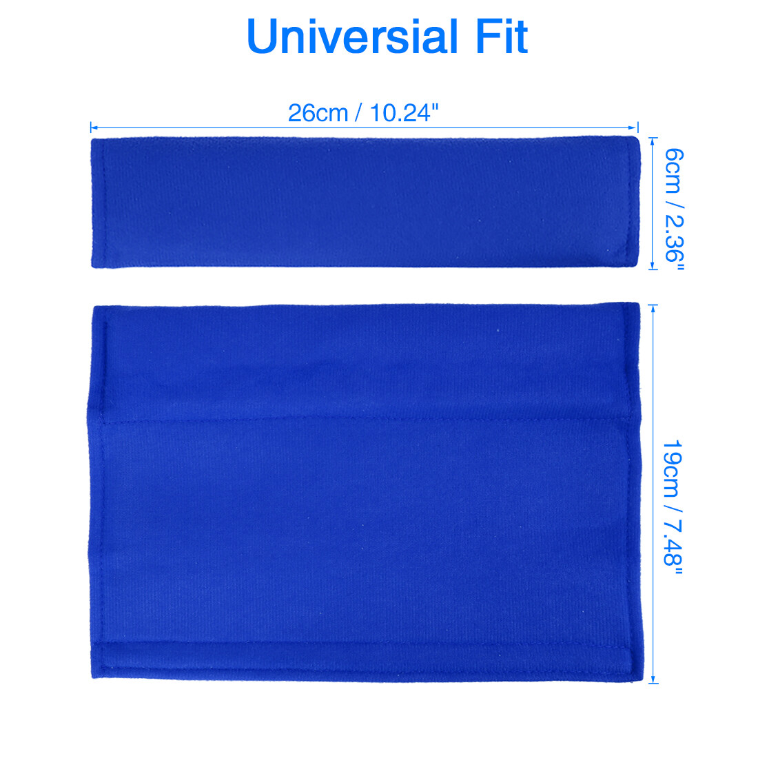 Universal Pack (4) Seat Belt Cover Shoulder Pad Strap Protector Blue
