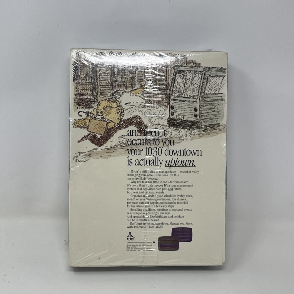 TIMEWISE - 1982 Atari 400/800 Computer Software - BRAND NEW in SEALED BOX (NOS)!