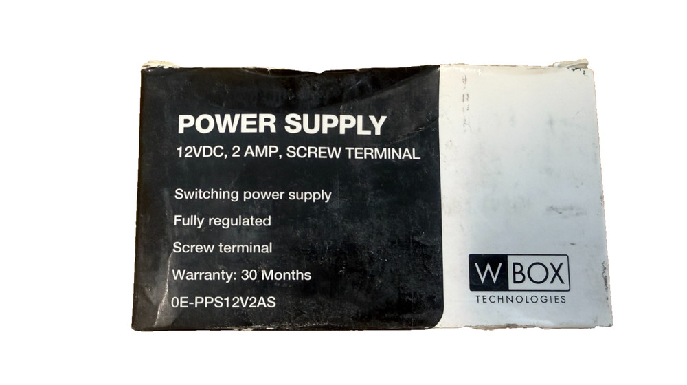 WBOX Technologies 0E-PPS12V2AS 12VDC, 2AMP, With Ground - Power Supply