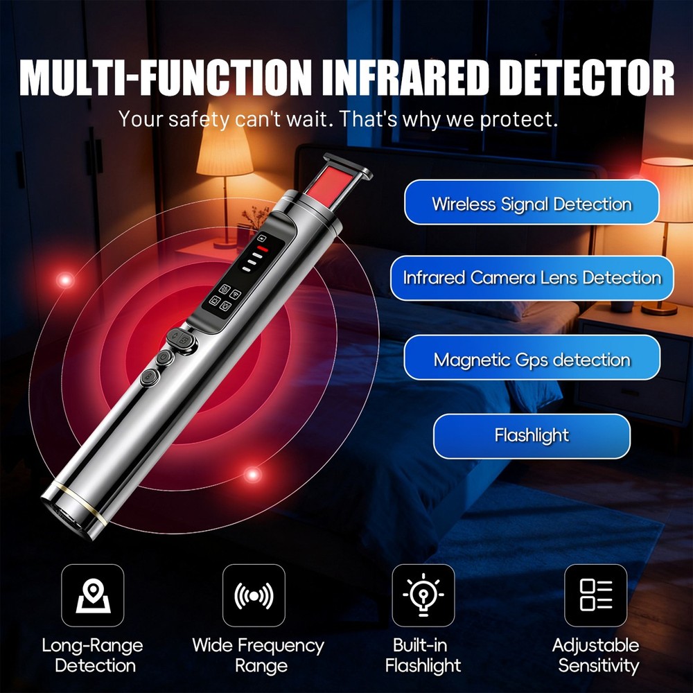 12 in 1 Hidden Camera Detector, Camera Detector, Anti Spy, GPS Tracker Detector