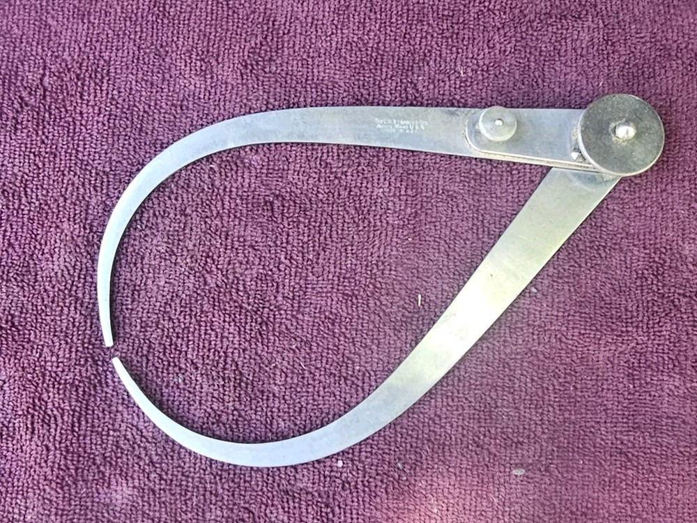 LS Starrett 8" Lock Joint Type Fine Adjust Outside Caliper, USA