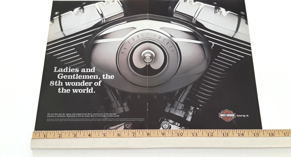 2006 HARLEY DAVIDSON 96 CUBIC INCH ORIGINAL 2 PAGE AD