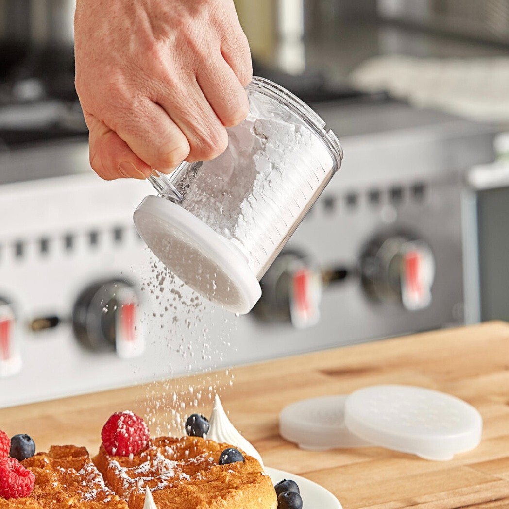 Plastic Shaker with 3 Snap-on Lid, Seasoning Sugar Spice Pepper Shaker, 10 OZ