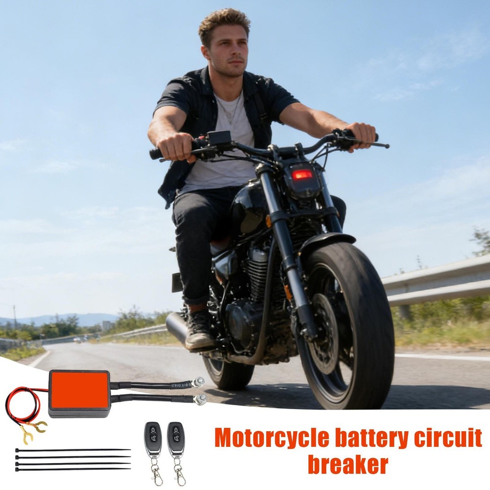 Wireless Remote Control Motorcycle Battery Disconnect Switch Cut Off Isolator