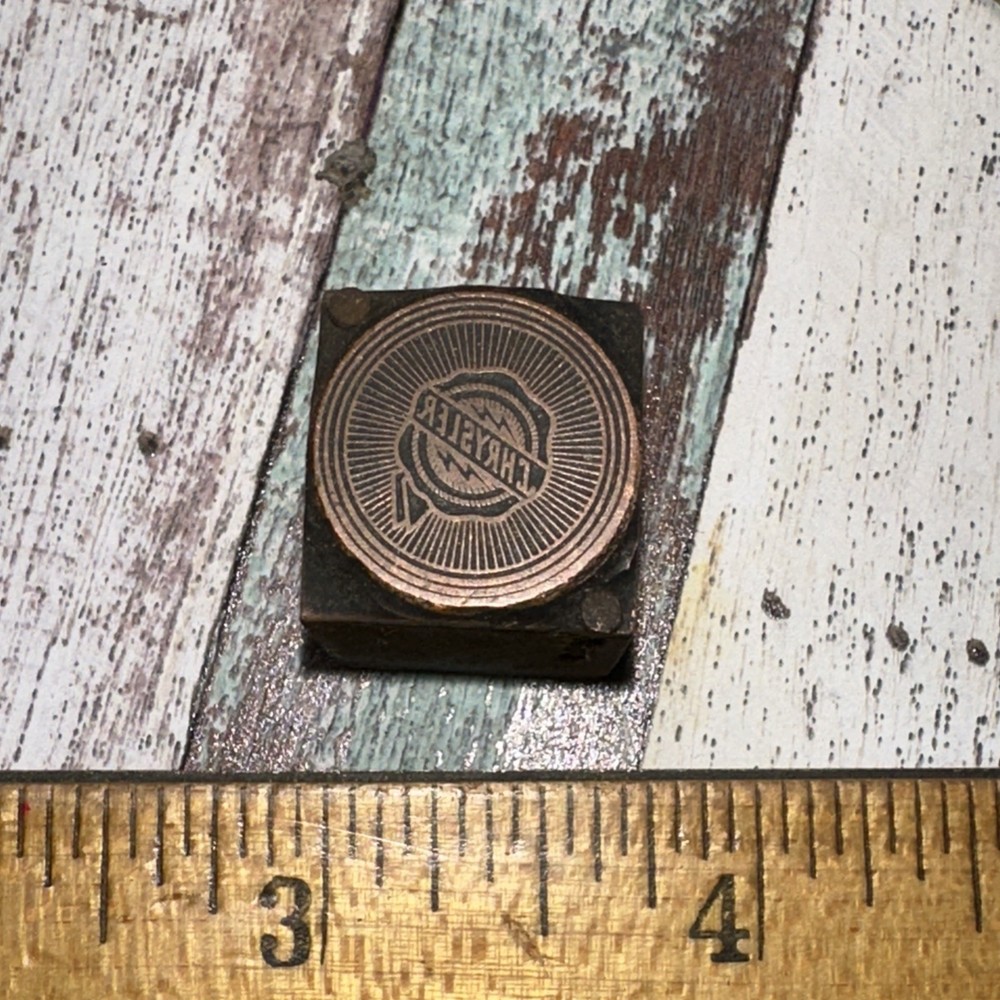 Printing Block ( Chrysler Logo ) Copper Face