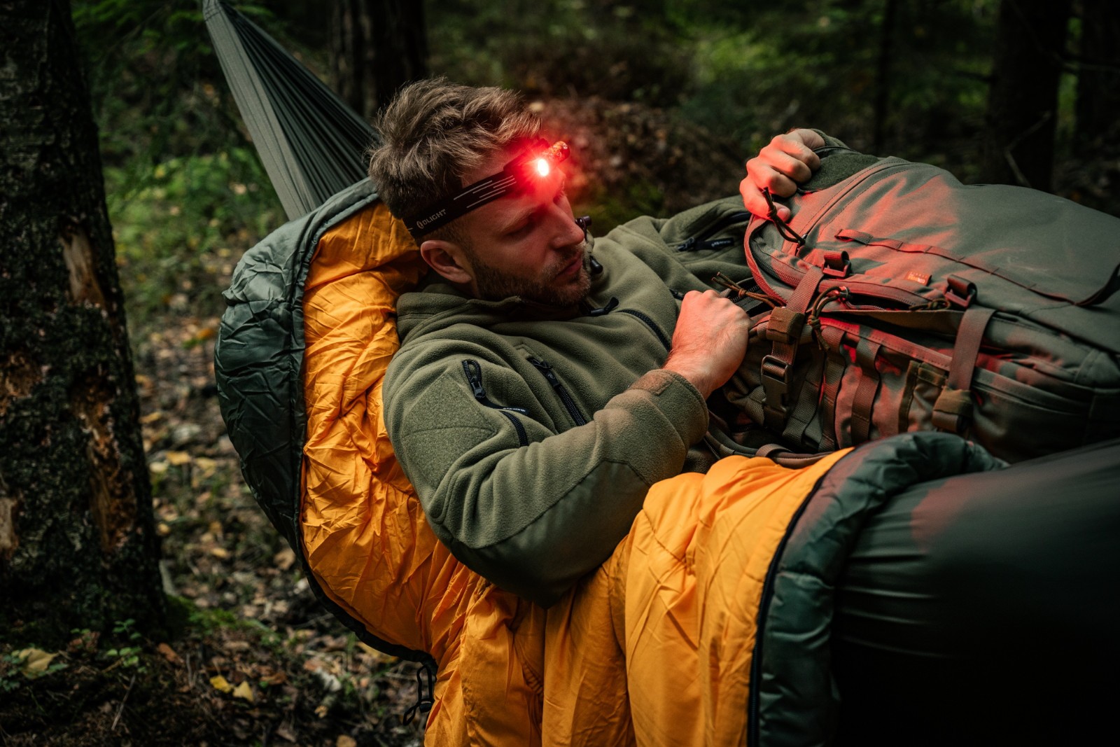 Olight Perun 3 Mini Ghost Blaze CW Headlamp/Flashlight, Red/White Light, 1250 L