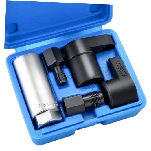 5pcs O2 Oxygen Sensor & Oil Pressure Sending Unit Master Sensor Socket Set Blue