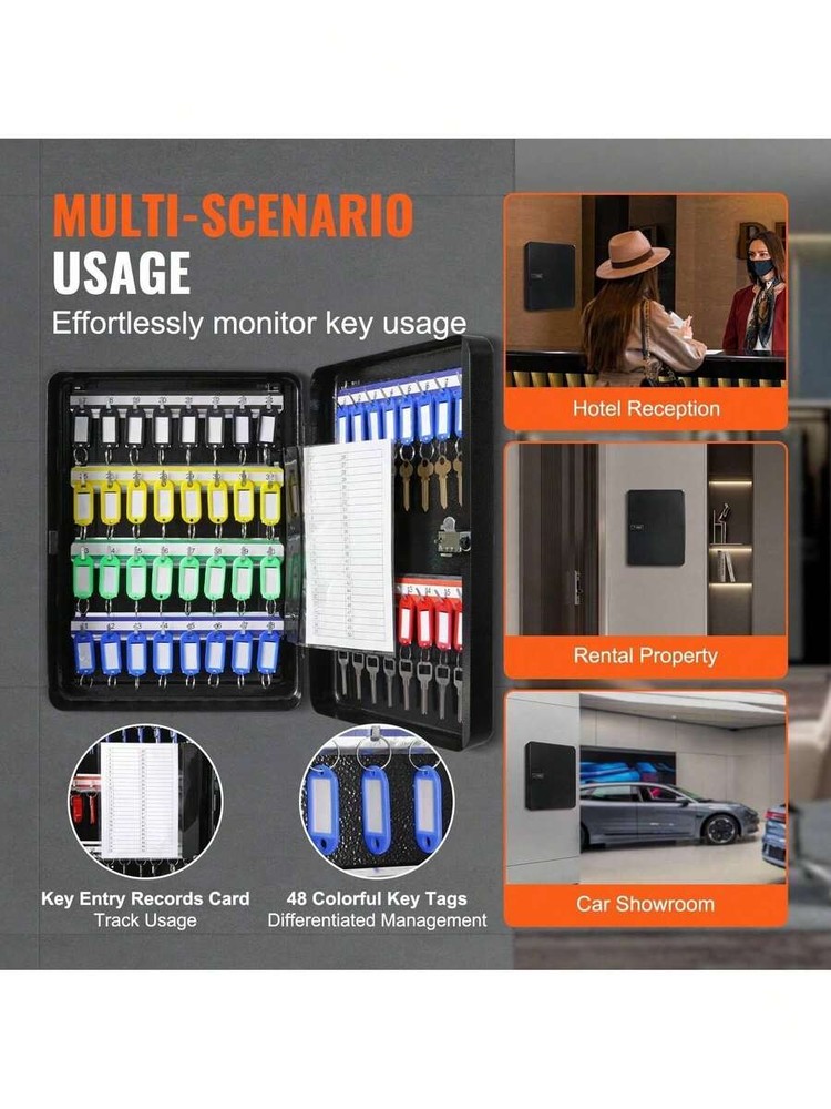 48 Key cabinetswith combination lock and key lock,digital security storage boxes