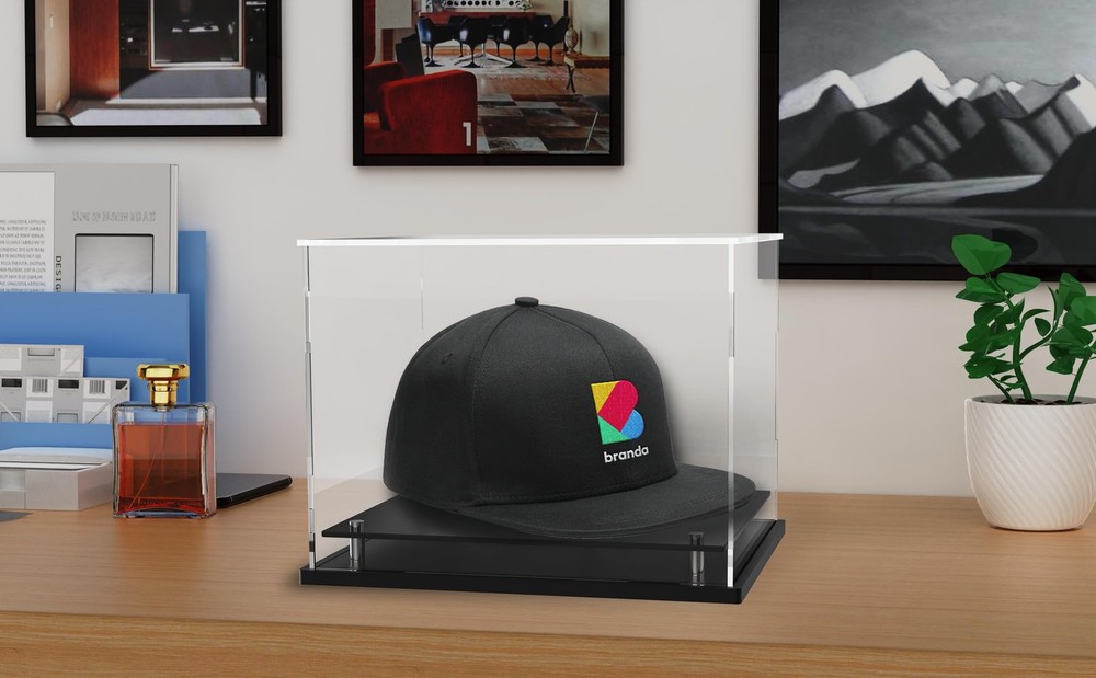 Acrylic Hat Display Case â€“ Fits Signed Baseball Cap Snapback Mini Helmet