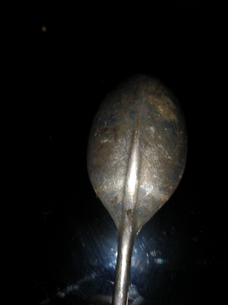 Vintage Silver Plate Italy Serving Salad Spoon A36