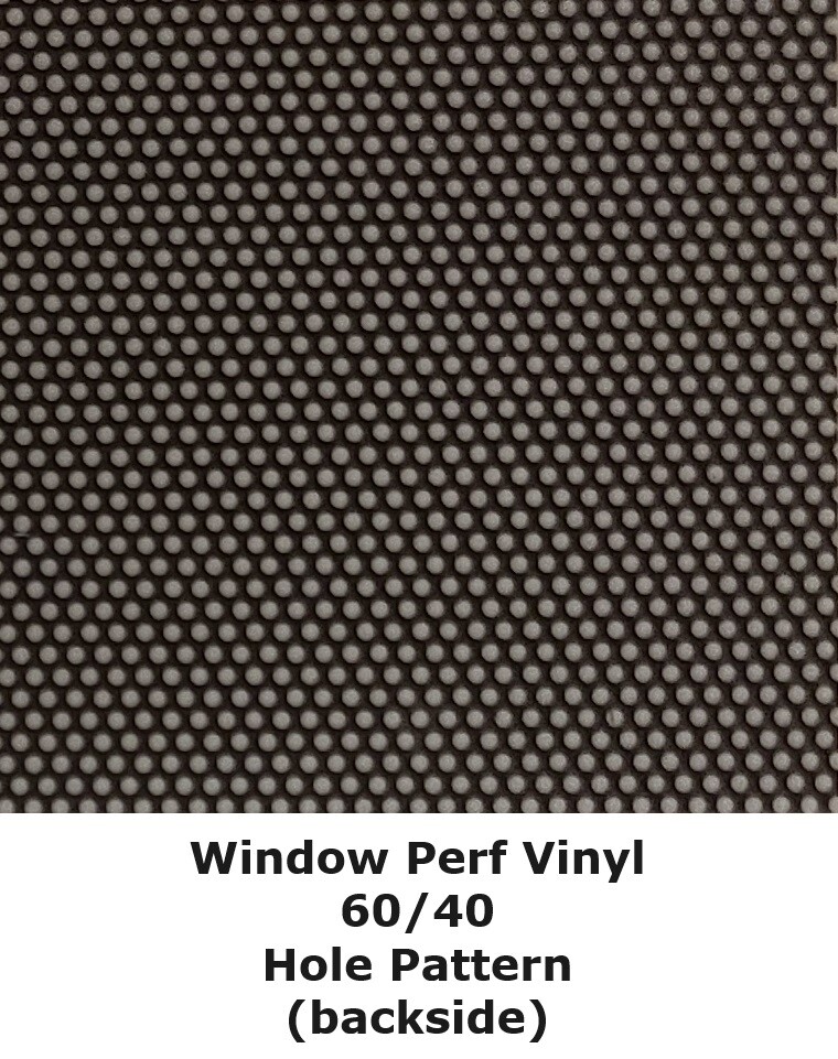 Window Perf Vinyl One-Way Vision Roll Solvent & Latex (Choose Size & Type)
