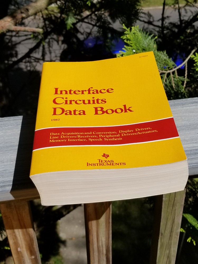 VINTAGE TEXAS INSTRUMENTS BOOK ELECTRONIC MANUAL INTERFACE CIRCUITS DATA 1987