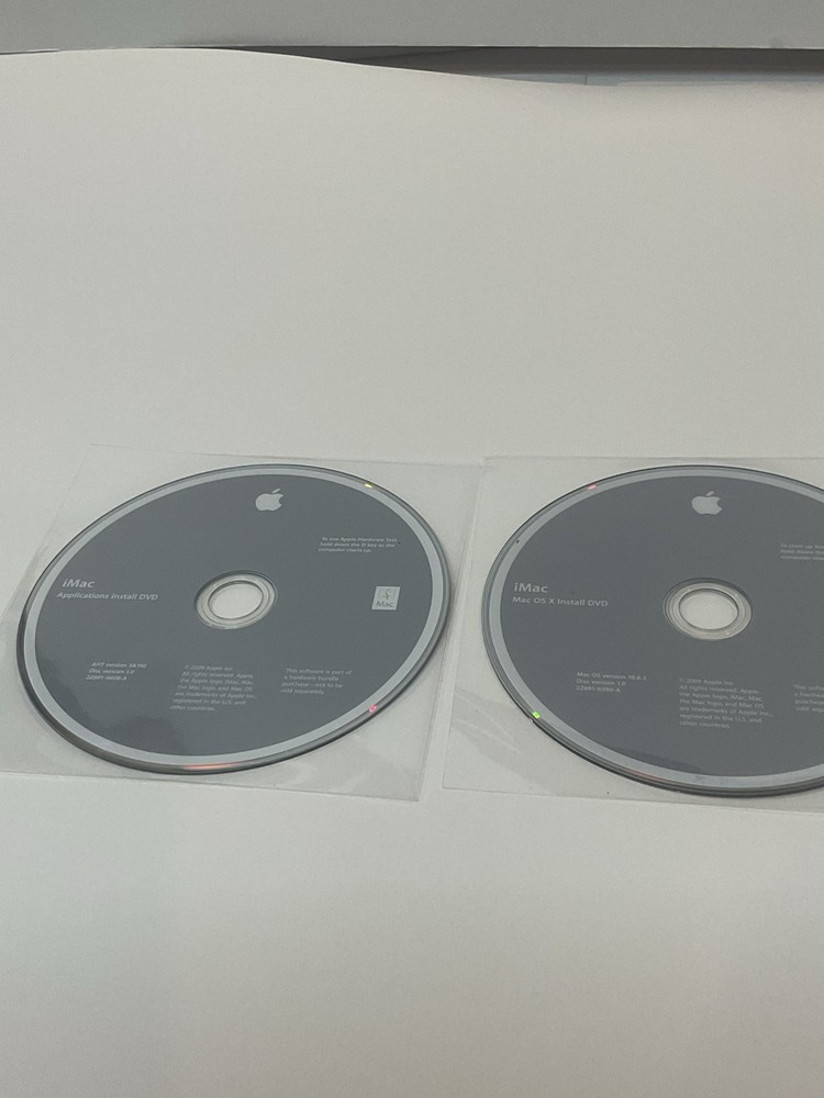 Apple iMac OS x 10.6.2 Install & Applications DVD OEM