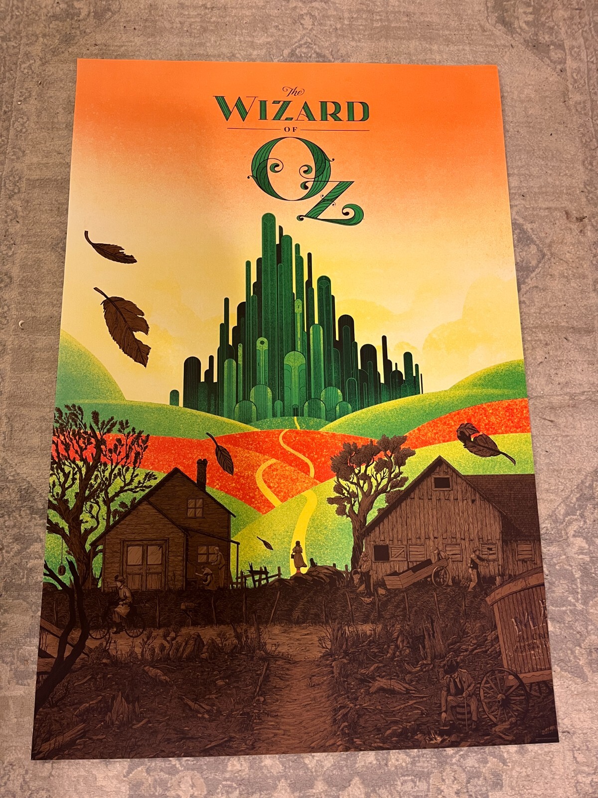 Wicked WIZARD OF OZ Production Sample RARE VARIANT Mondo poster Kevin Tong