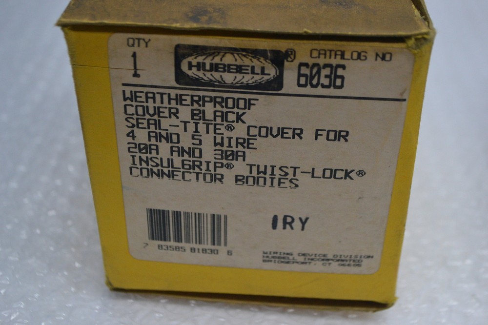 HUBBELL 6036 COVER BLACK NSMP