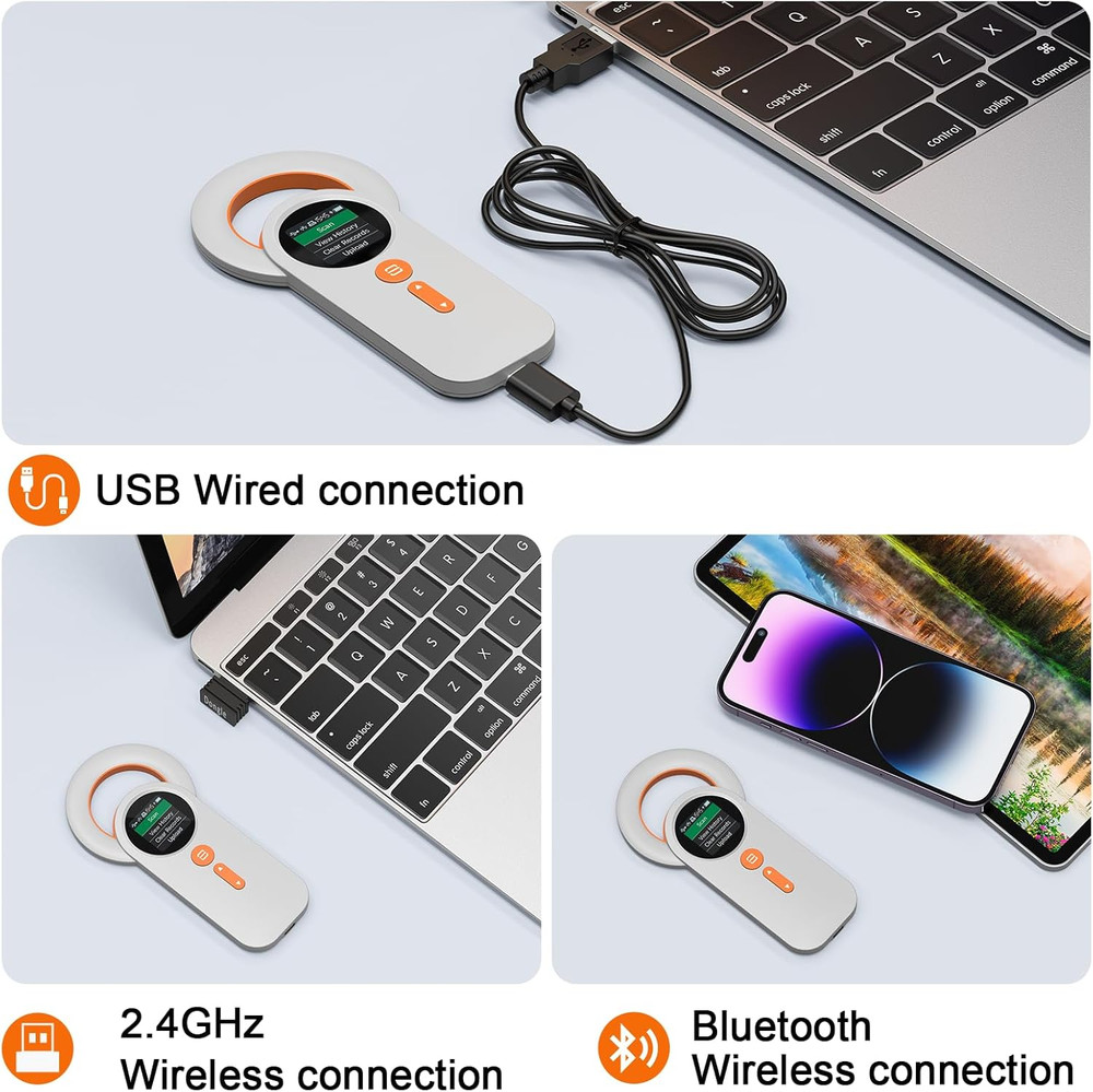 Pet Microchip Scanner Rechargeable RFID EMID Micro Chip Reader Scanner (2.4Ghz W