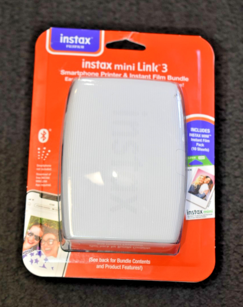 Fujifilm Instax Mini Link 3 Smartphone Printer & Instant Film Bundle White - New