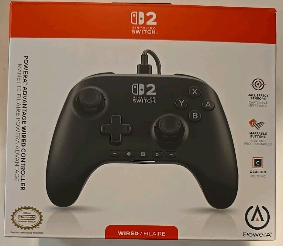 PowerA - Advantage Wired Controller for Nintendo Switch 2 - Black