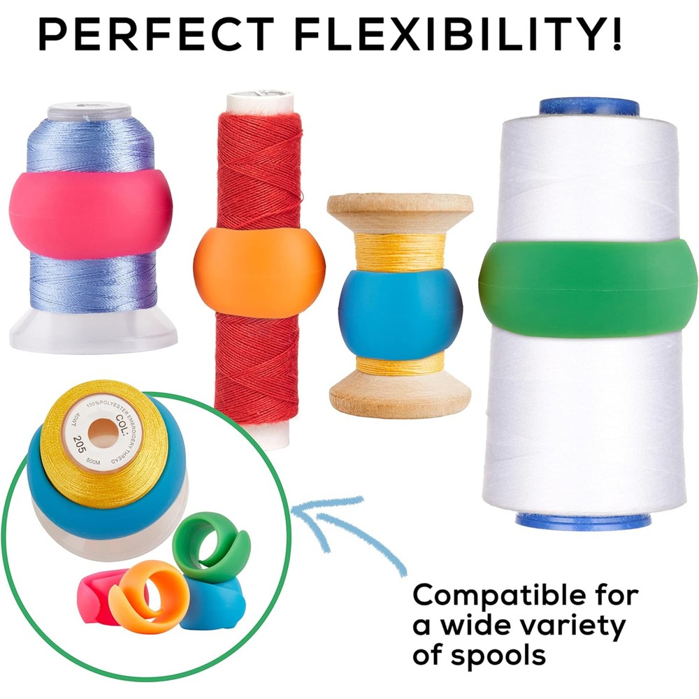 JumblCrafts 100 Pcs. Thread Spool Savers for Sewing & Embroidery Thread
