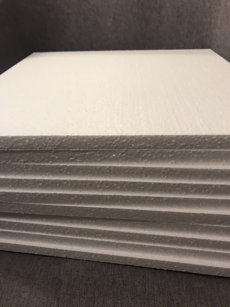 15pc 12"x12"x 1/2" Expanded Polystyrene Flat Sheets