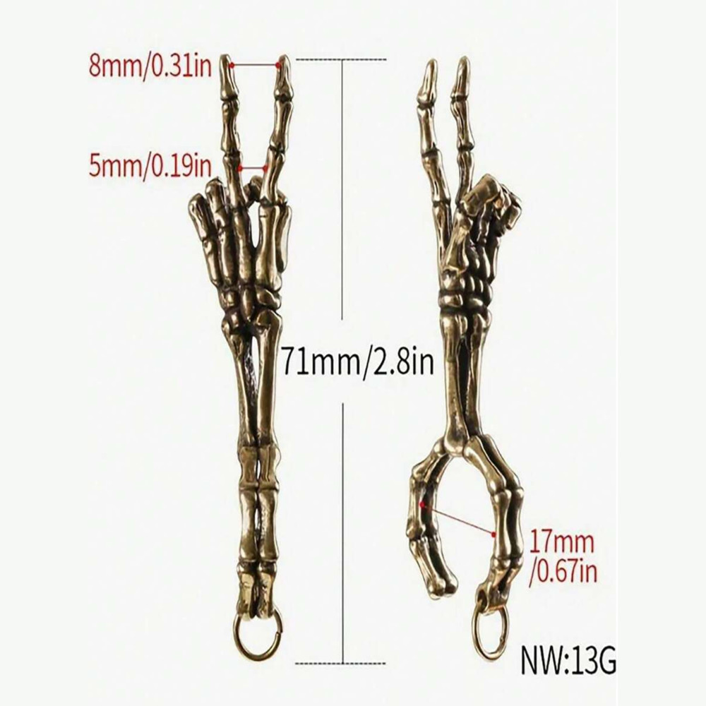 Cigarette Holder Skull Pattern Vintage Adjustable Prevent Hand Burn Ring Holder