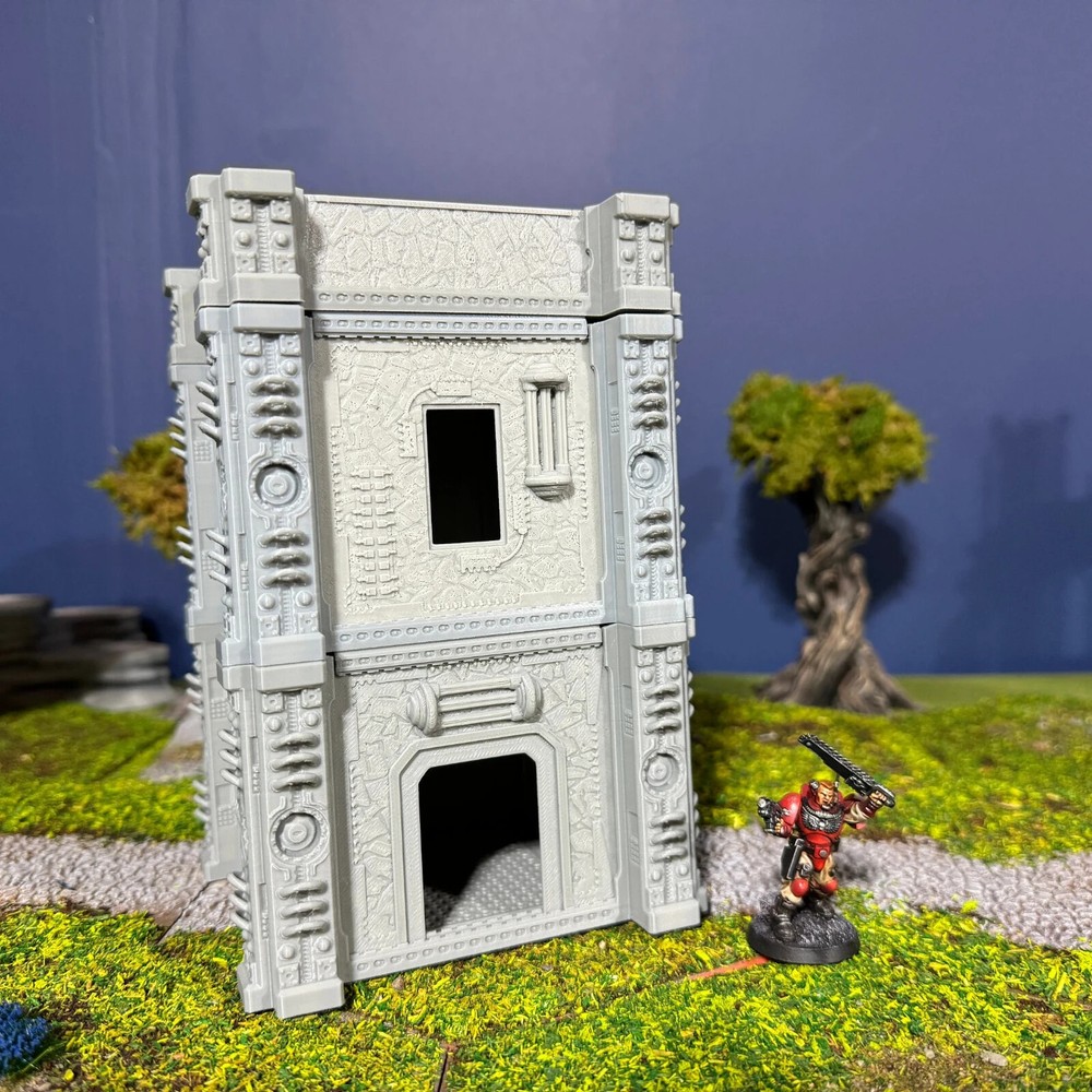 Gothic Building Sci-Fi Wargaming Terrain: 3D Printed