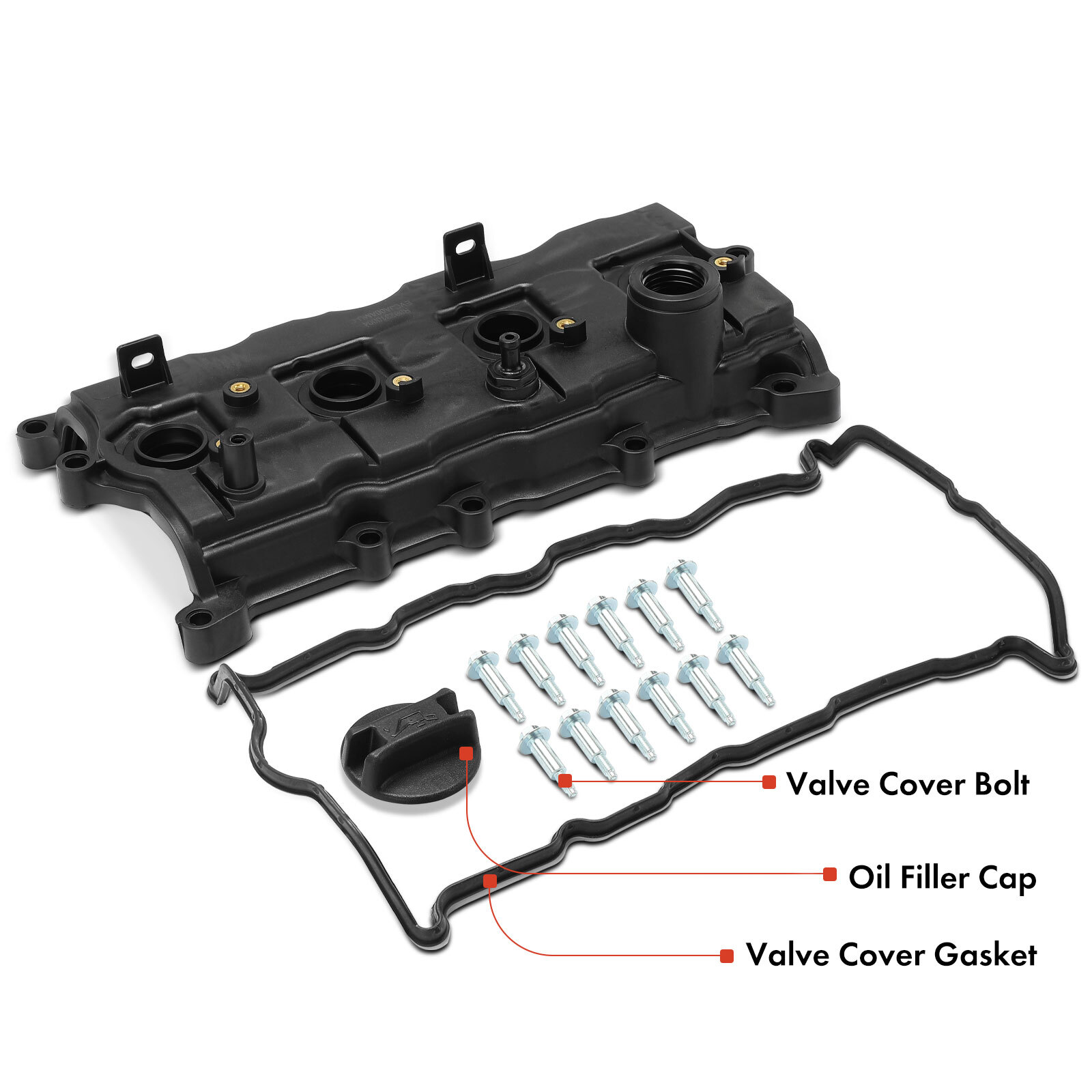 Engine Valve Cover with Gasket for Nissan Altima 2007-2013 Sentra Rogue L4 2.5L