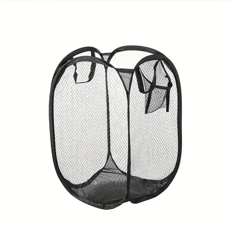 Mesh Pop-up Laundry Basket, Laundry Basket, Foldable Clothes Storage Basket