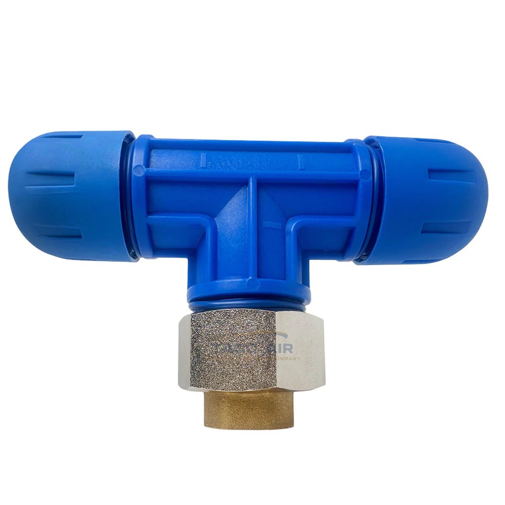 F2009 RapidAir Fastpipe 1"x 1/2" NPT Reducing Threaded Tee Connection Fitting