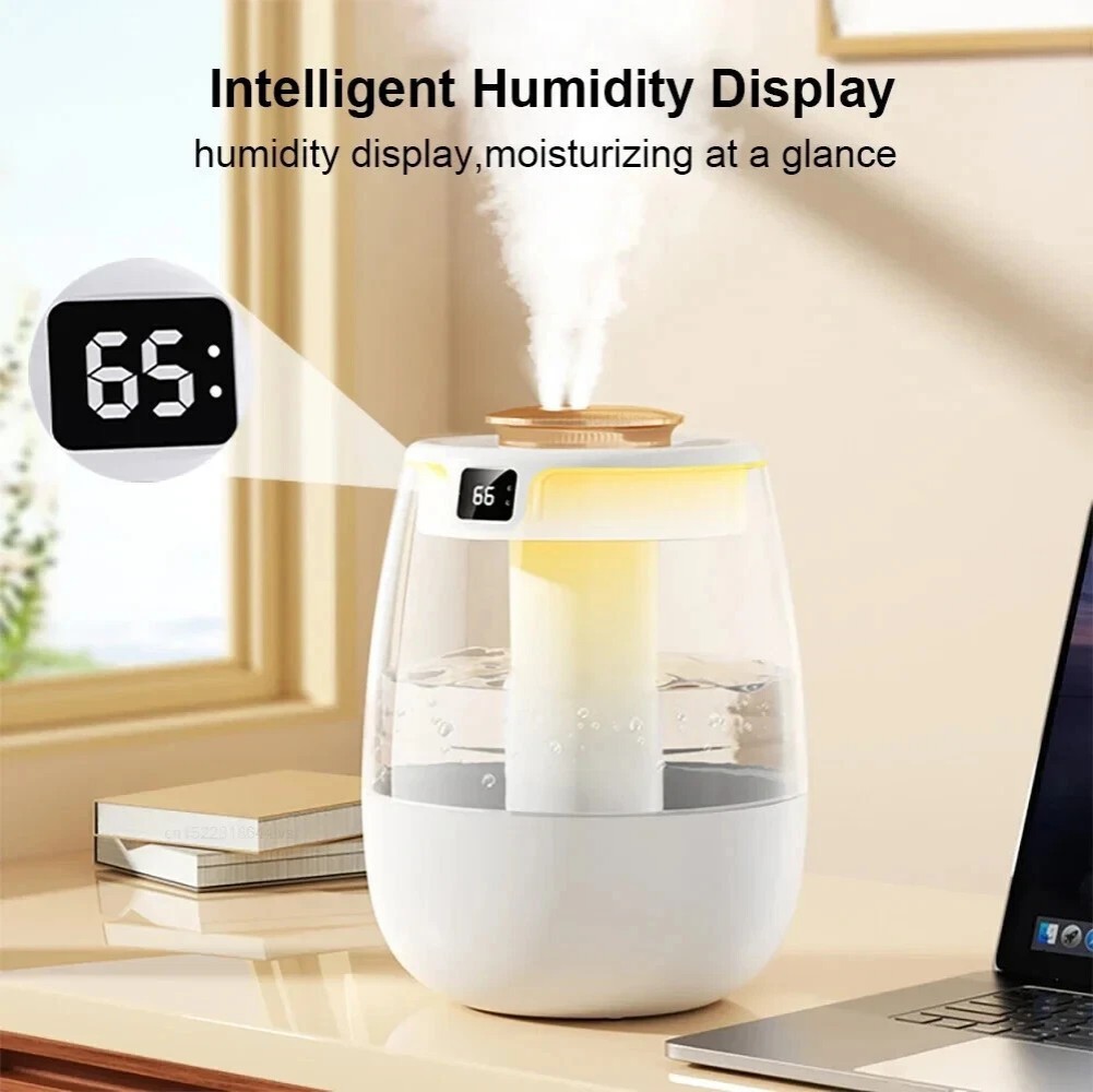 Humidifiers Ultrasonic Warm &Cool Mist LED Humidifier Top Fill for Bedroom 1.35L