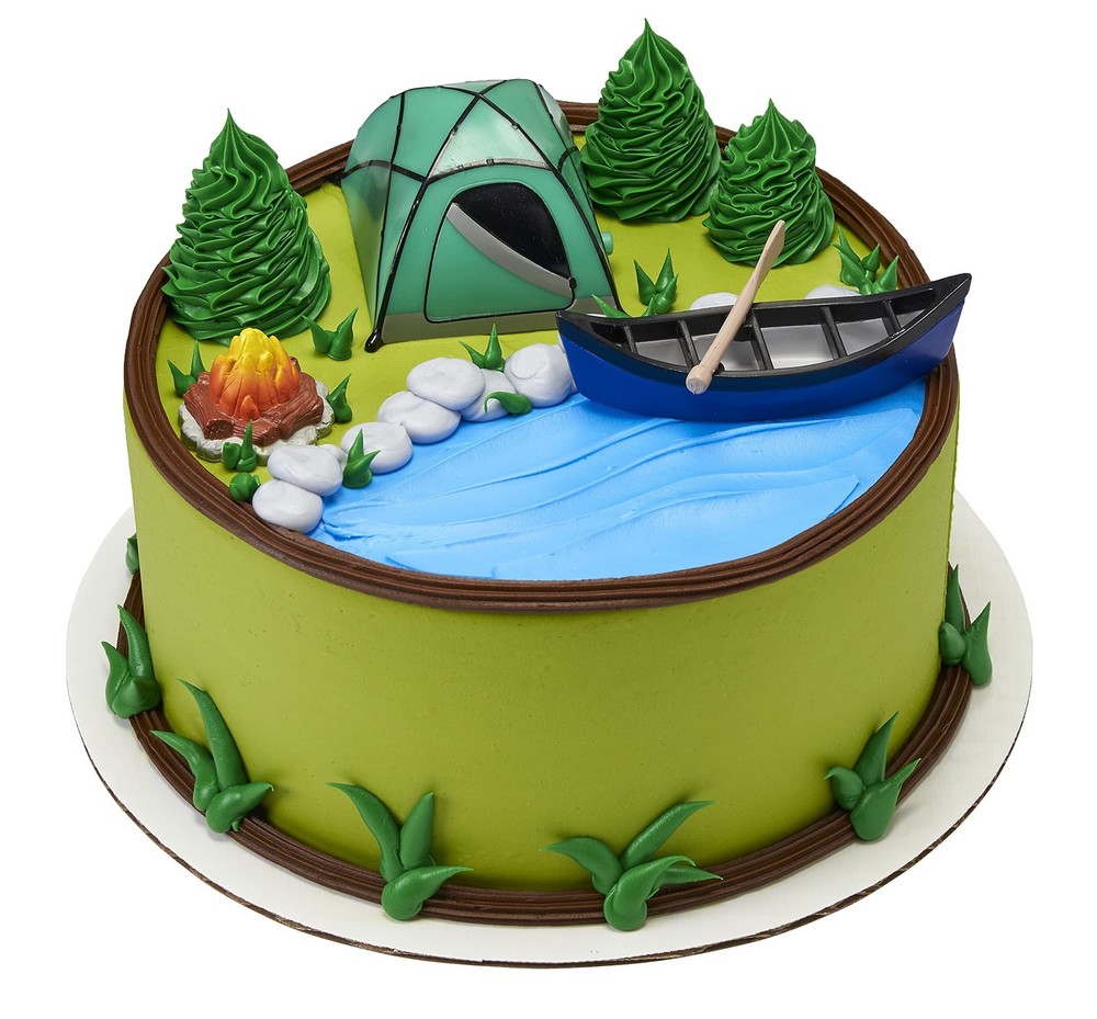 Decopac Fireside Camp DecoSet Cake Decoration Multi, Tent: 3"L x 2.6"W x 1.9"...