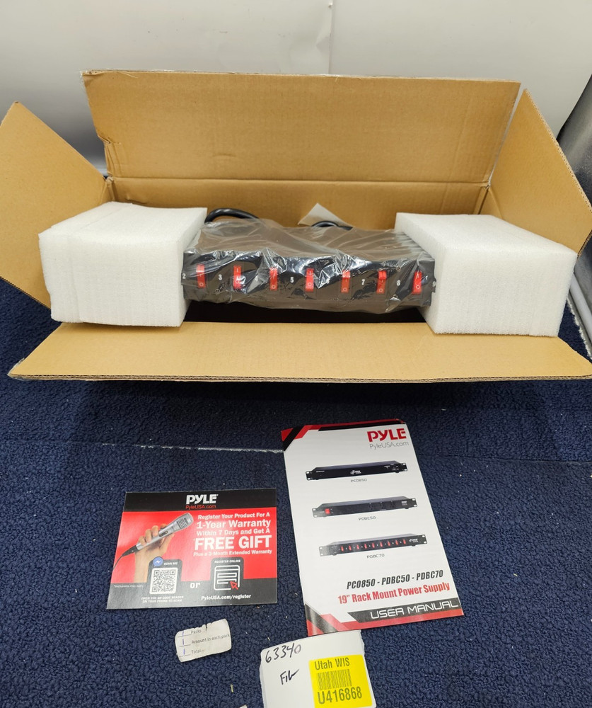 PYLE PDBC70: 15 Amp Power Supply Power Switch Control Unit, Rack Mountable