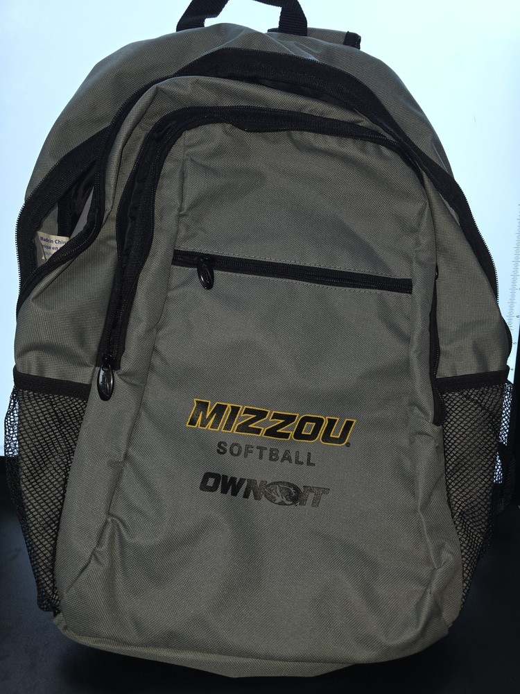 Mizzou Softball Backpack Grey Own It