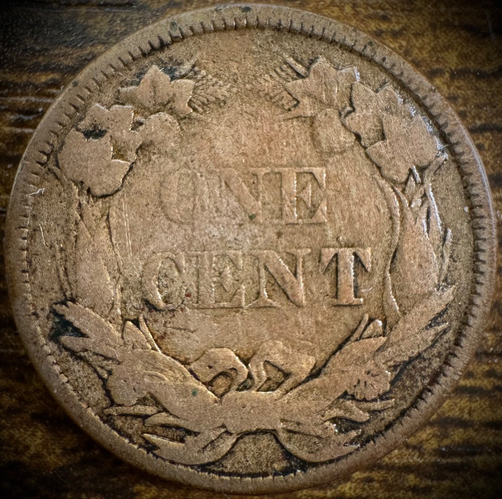 1858 Flying Eagle Cent Penny Small Letters F/VF